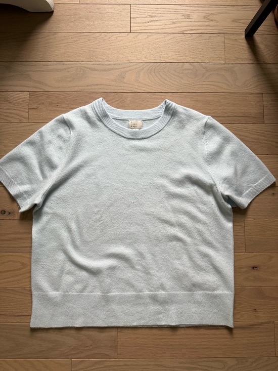a new day Sweaters - a new day Pale Blue Knit Tee with Crew Neck Women’s Size L